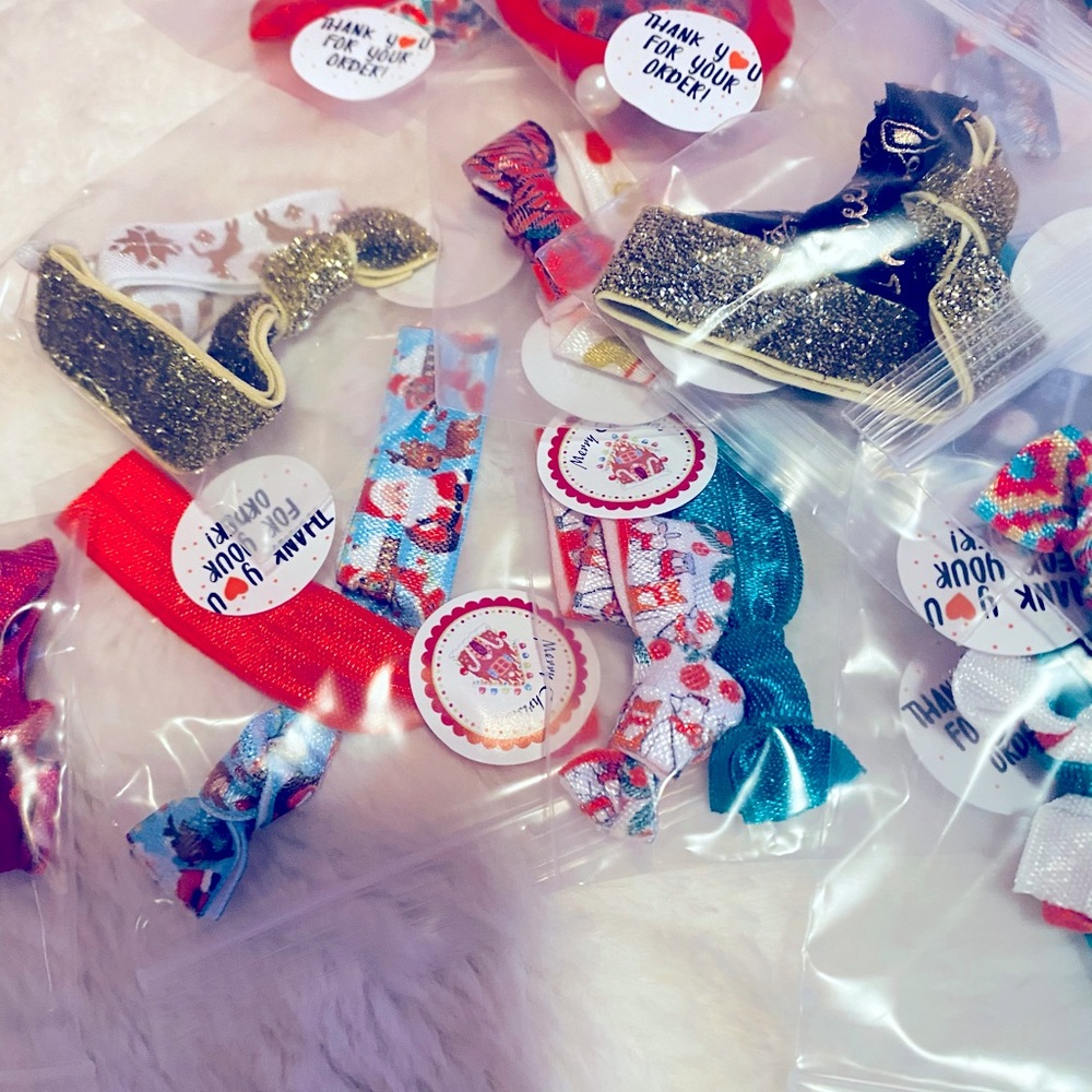 Handmade hair ties- perfect gifts for customers or loved ones